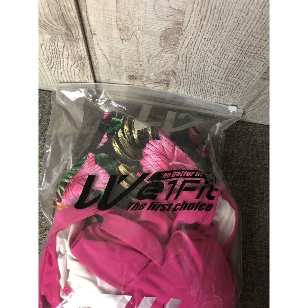 Women's Pink Swim Suit with Hawaiian Floral Black Bucket Beach Hat Size 3XL. E1 - Picture 10 of 10
